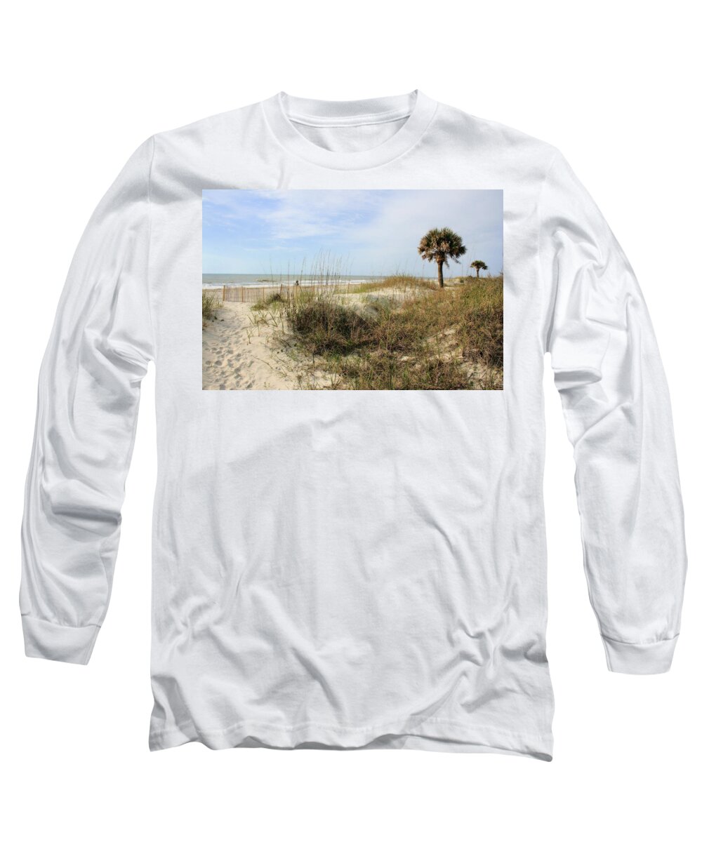 Beach Long Sleeve T-Shirt featuring the photograph Beach Path by Angela Rath