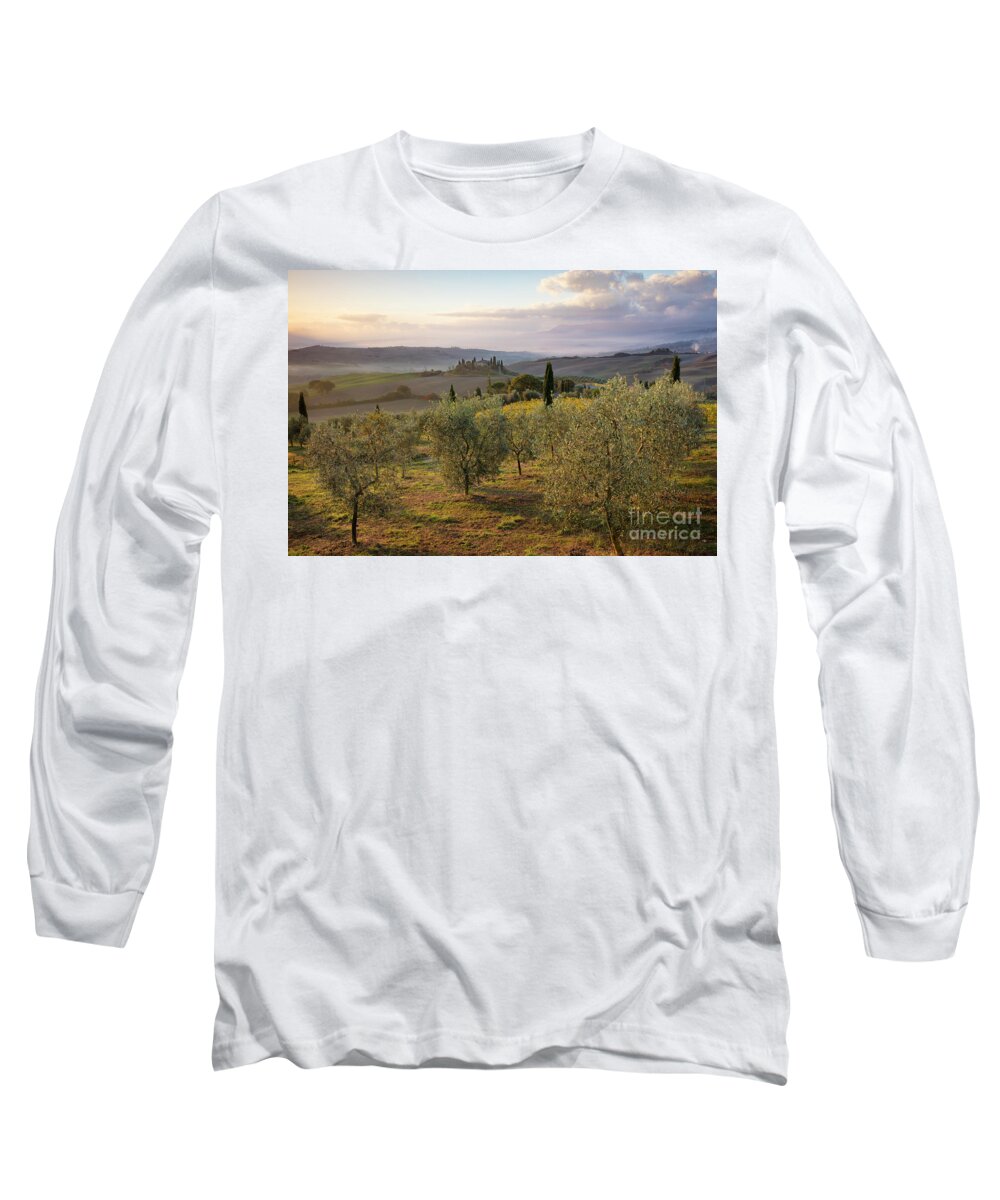 Tuscany Long Sleeve T-Shirt featuring the photograph Belvedere Morning II by Brian Jannsen
