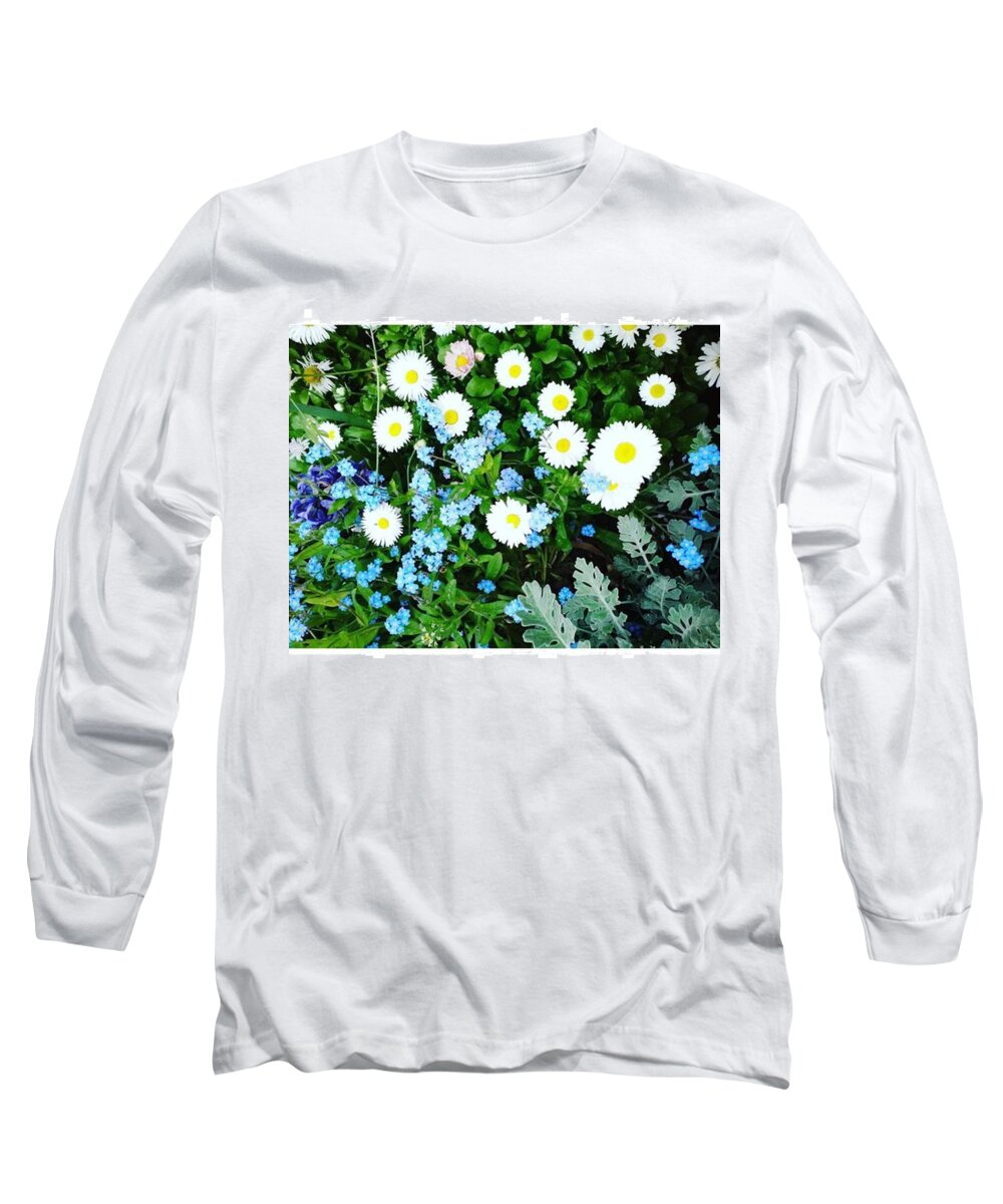 Beautiful Long Sleeve T-Shirt featuring the photograph Blankets of beautiful flowers by Daniela Elena Vilcea