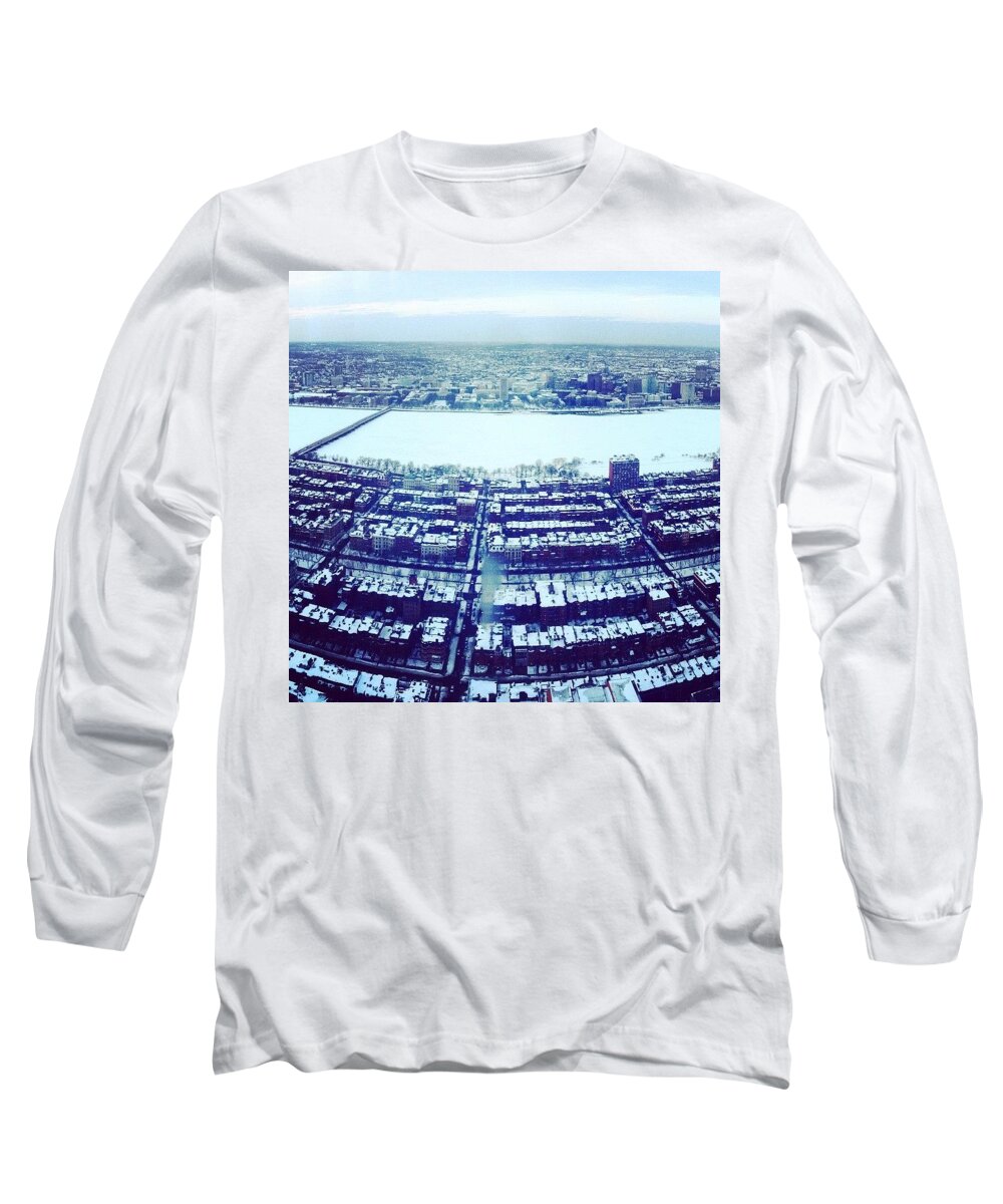 Boston Long Sleeve T-Shirt featuring the photograph A Boston Winter by Kate Arsenault 