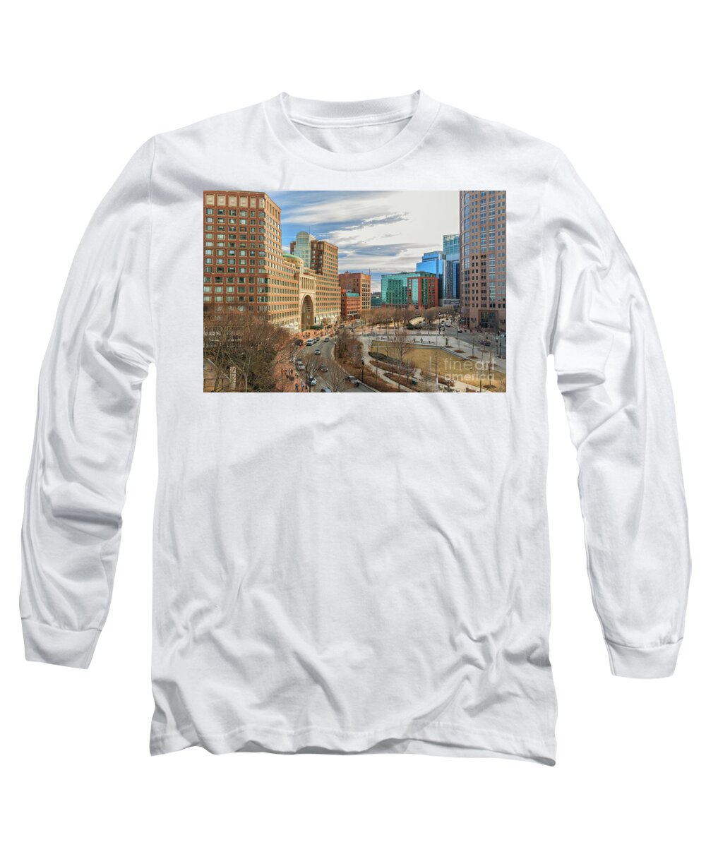 Elizabeth Dow Long Sleeve T-Shirt featuring the photograph Bostonian Hotel by Elizabeth Dow