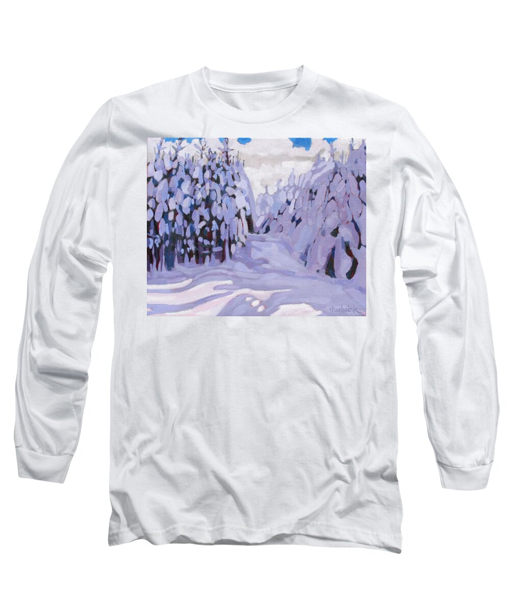 783 Long Sleeve T-Shirt featuring the painting Boughs Before the Wind by Phil Chadwick