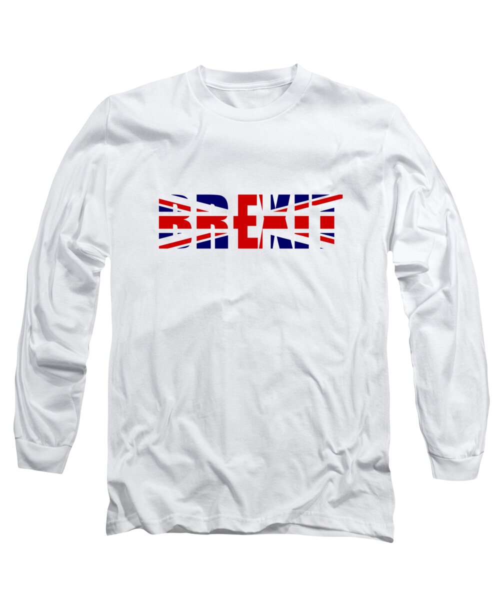Brexit Long Sleeve T-Shirt featuring the digital art Brexit by Roger Lighterness