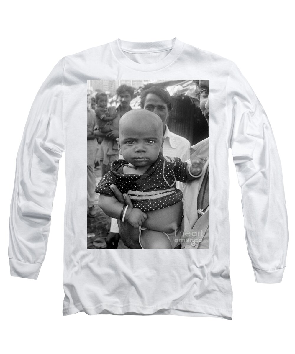 Buddha Baby Long Sleeve T-Shirt featuring the photograph Buddha Baby, Mumbai India by Wernher Krutein