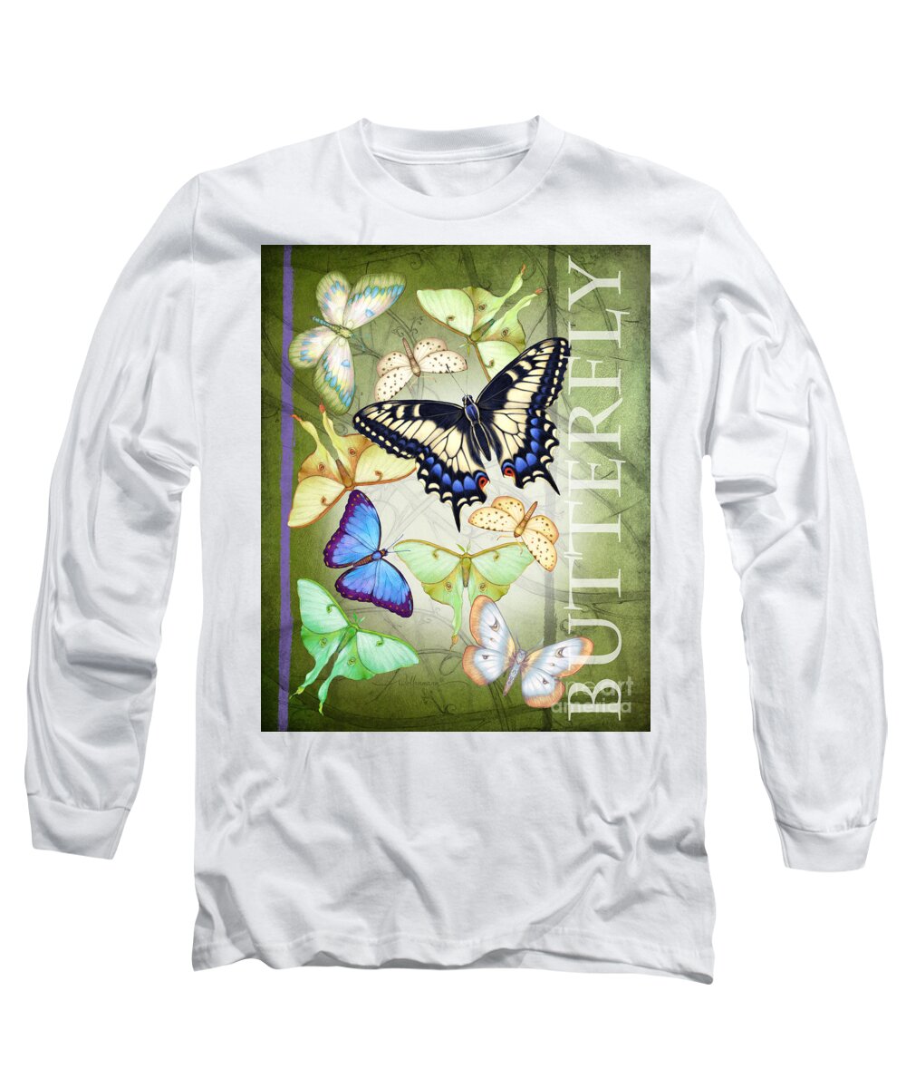 Butterfly Long Sleeve T-Shirt featuring the digital art Butterfly by Randy Wollenmann