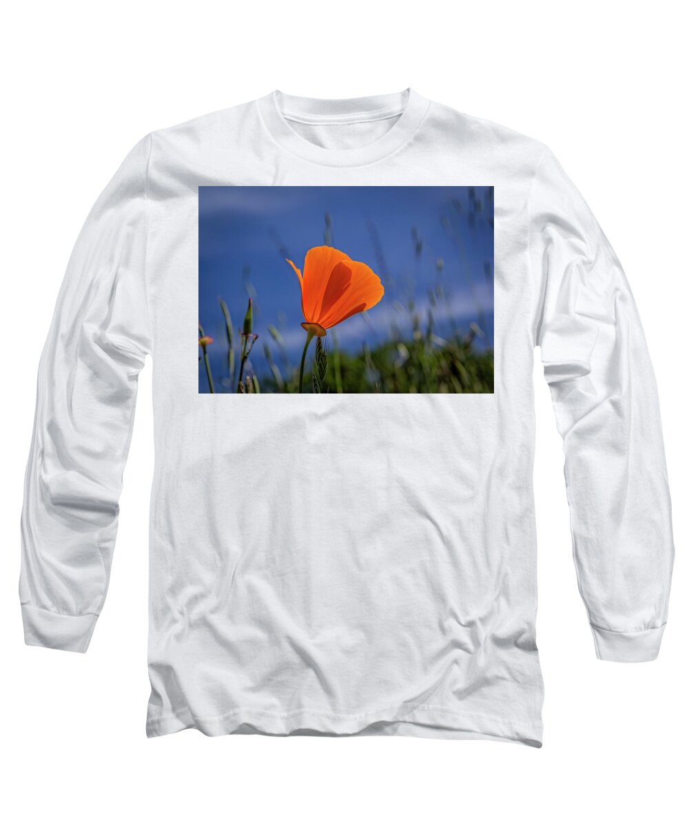 Landscape Long Sleeve T-Shirt featuring the photograph California Poppy by Marc Crumpler