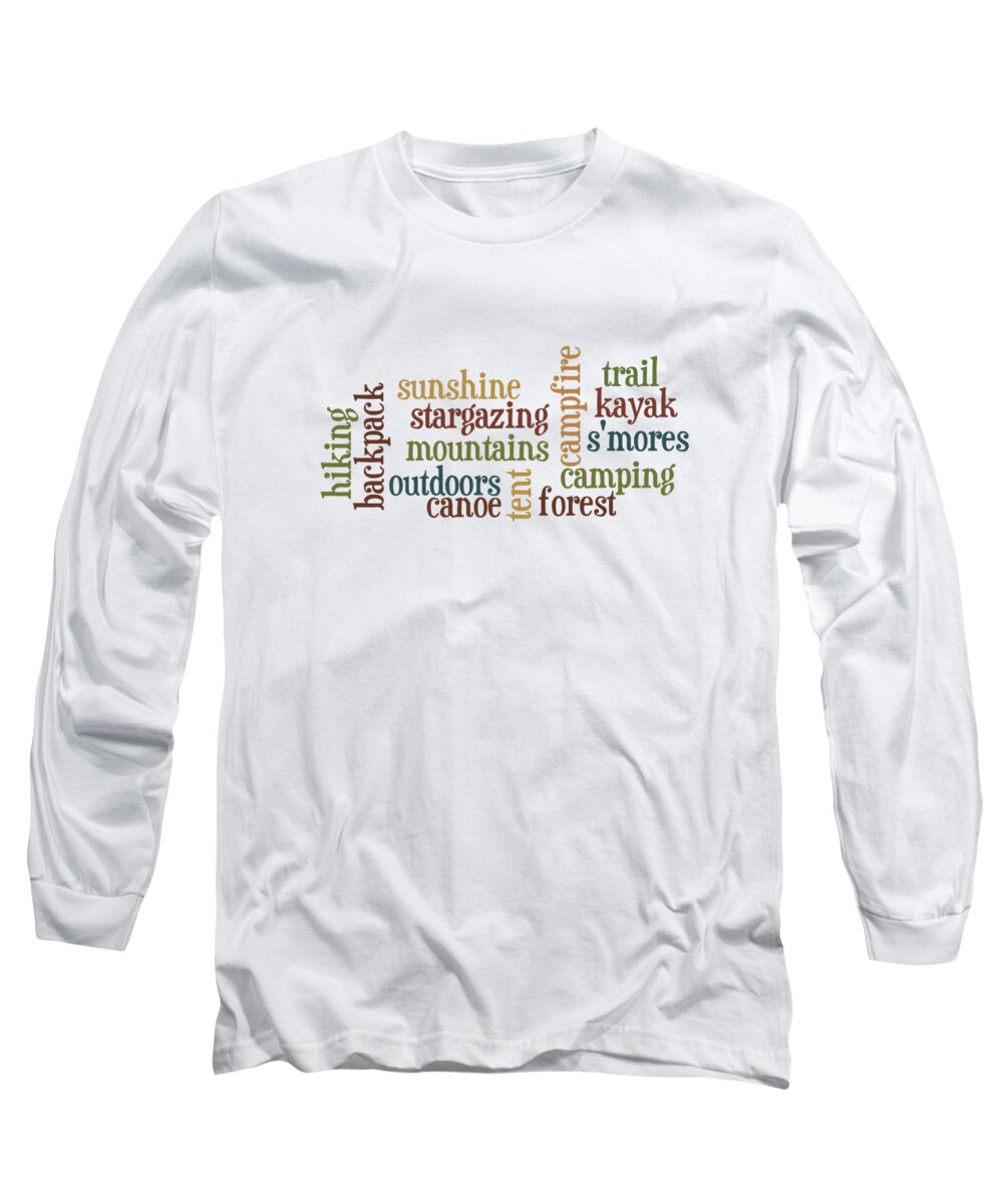 Camping Long Sleeve T-Shirt featuring the digital art Camping Subway Art by Heather Applegate