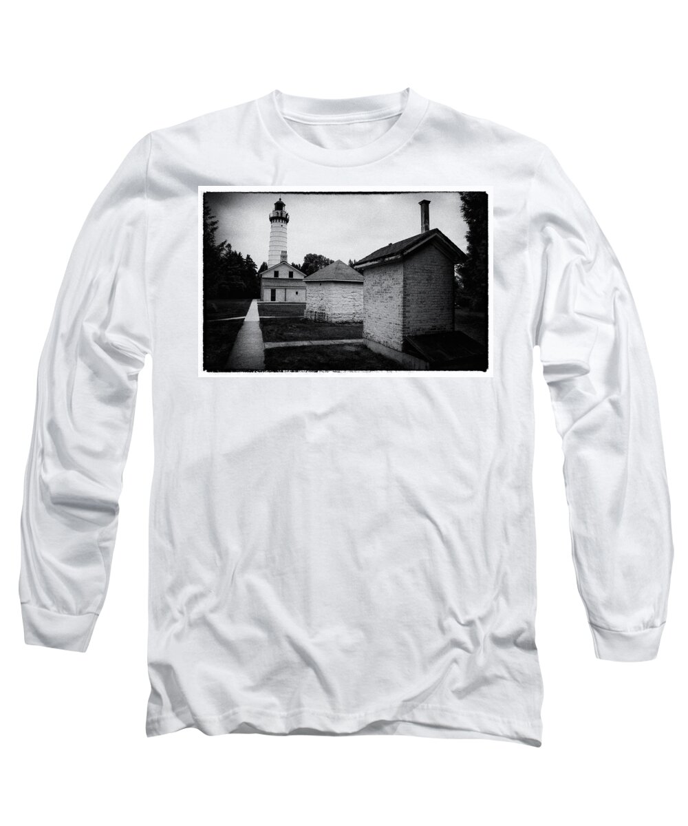 Cana Island Lighthouse Long Sleeve T-Shirt featuring the photograph Cana Island Retro by Janice Adomeit