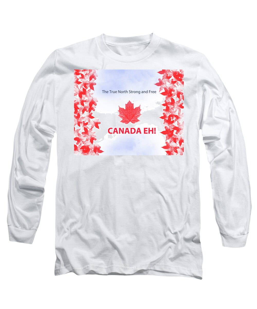 Canada Day 2016 Long Sleeve T-Shirt featuring the digital art Canada Day 2016 by Trilby Cole