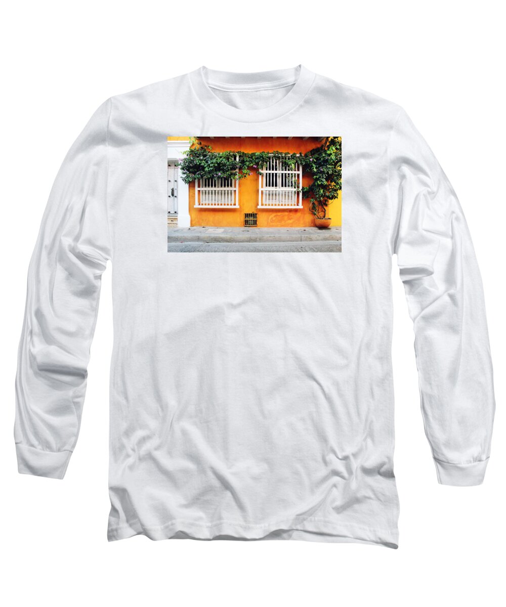 Sea Long Sleeve T-Shirt featuring the photograph Cartagena street by Infinite Pixels