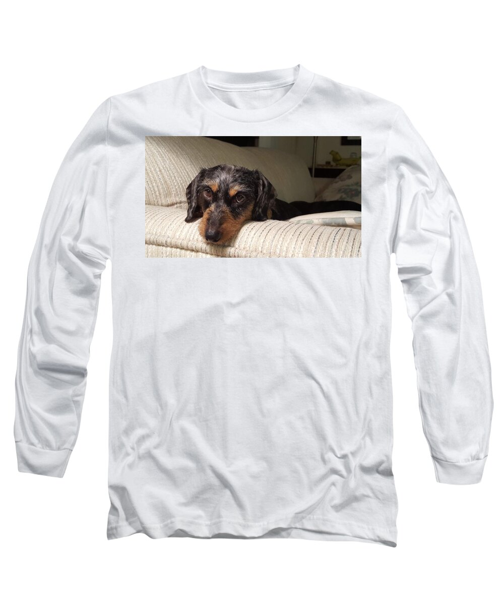 Dog Long Sleeve T-Shirt featuring the photograph Cassie by Judy Wanamaker