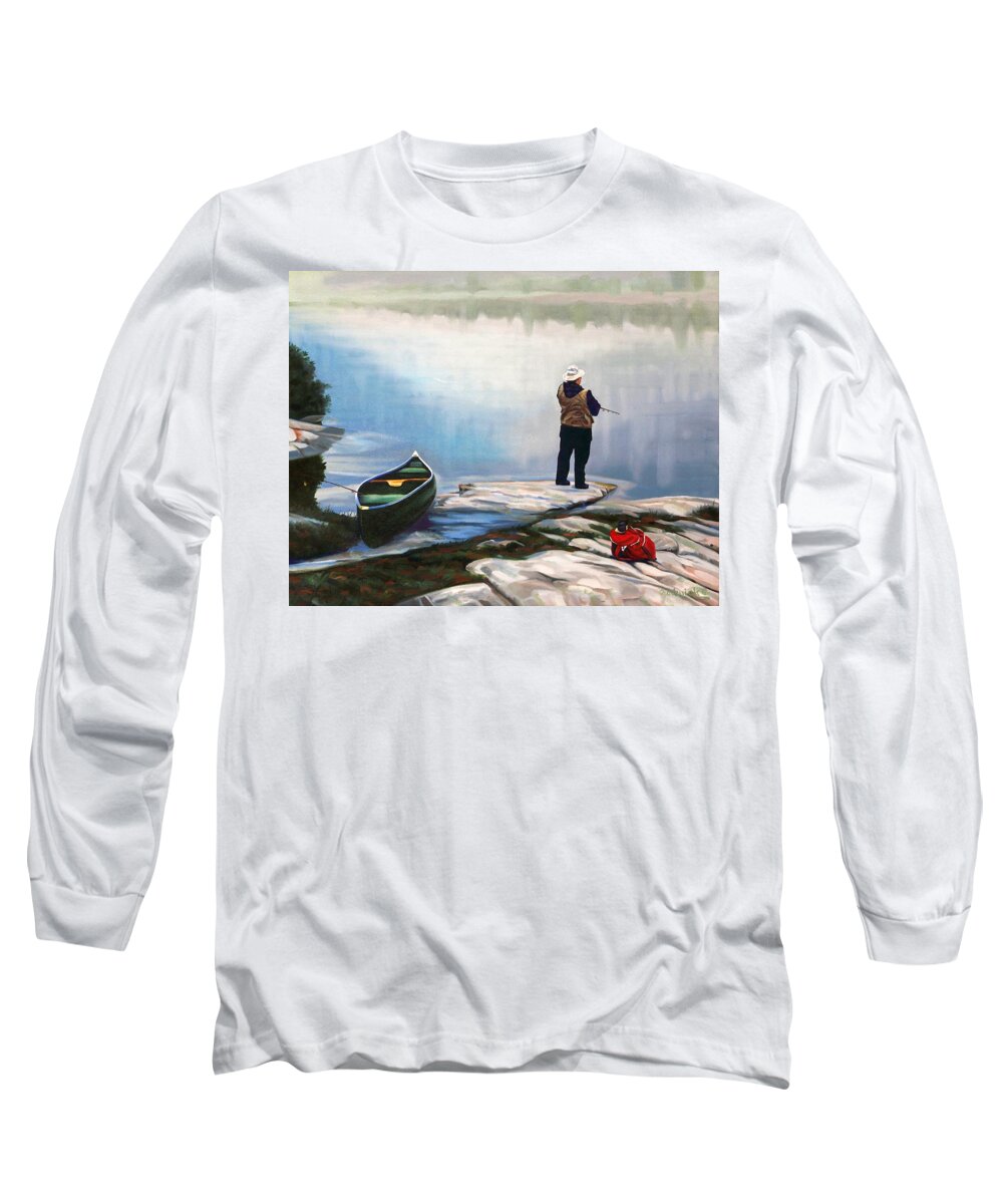 283 Long Sleeve T-Shirt featuring the painting Casting Out by Phil Chadwick
