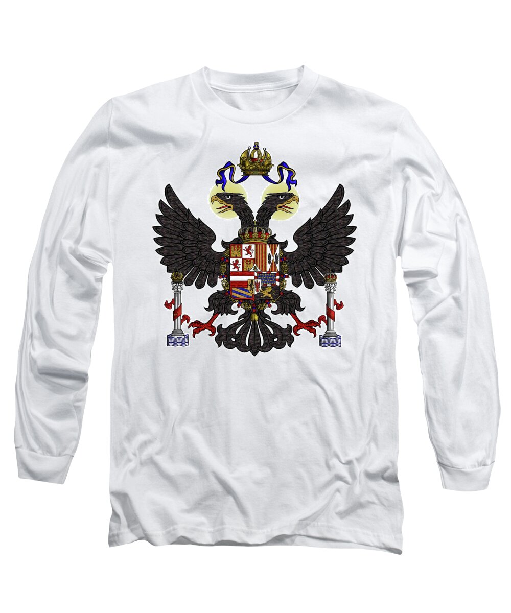 Charles V Long Sleeve T-Shirt featuring the painting Charles V - Coat of Arms by AM FineArtPrints
