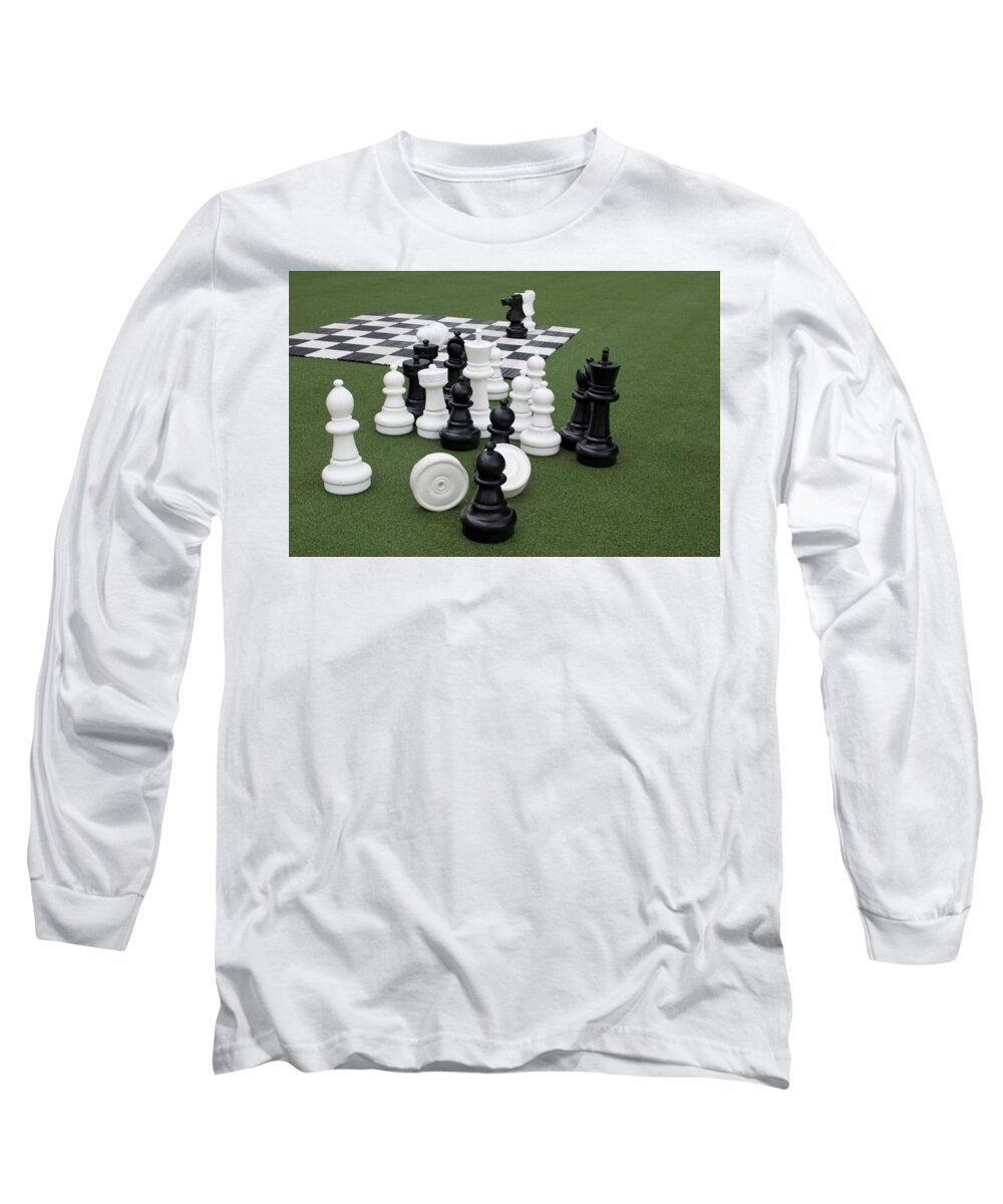King Long Sleeve T-Shirt featuring the photograph Chess Pieces by Caroline Stella