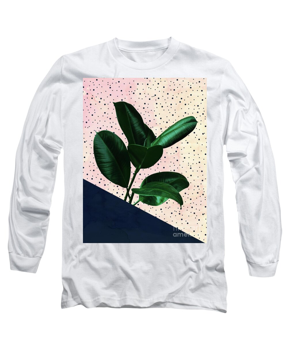 Chic Long Sleeve T-Shirt featuring the mixed media Chic Jungle by Emanuela Carratoni
