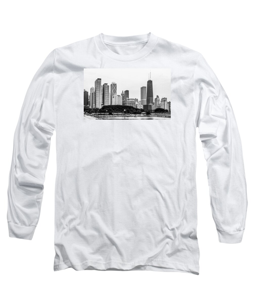 Chicago Long Sleeve T-Shirt featuring the photograph Chicago Skyline Architecture by Julie Palencia