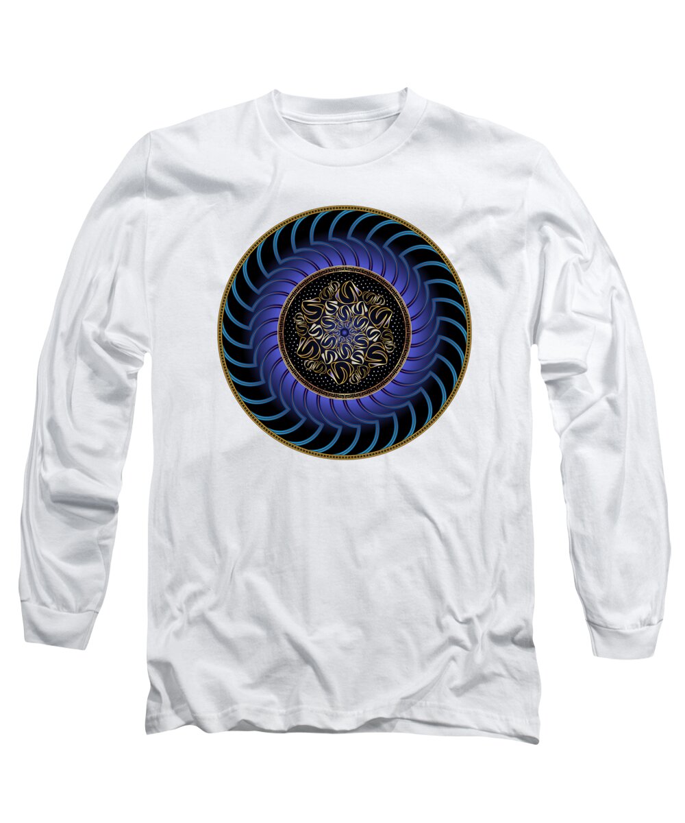 Mandala Long Sleeve T-Shirt featuring the digital art Circularium No. 2723 by Alan Bennington
