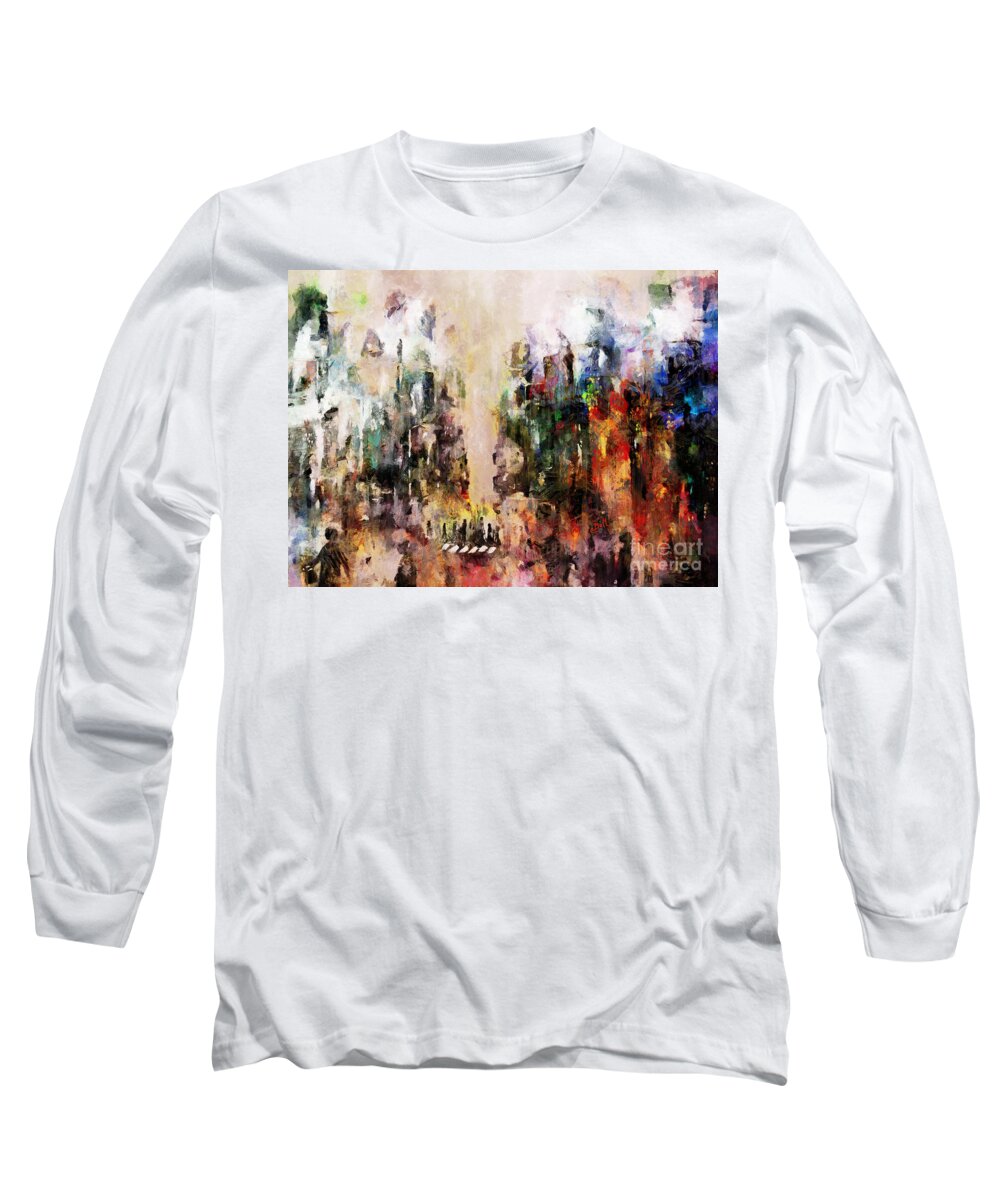 City Long Sleeve T-Shirt featuring the photograph City Life by Claire Bull
