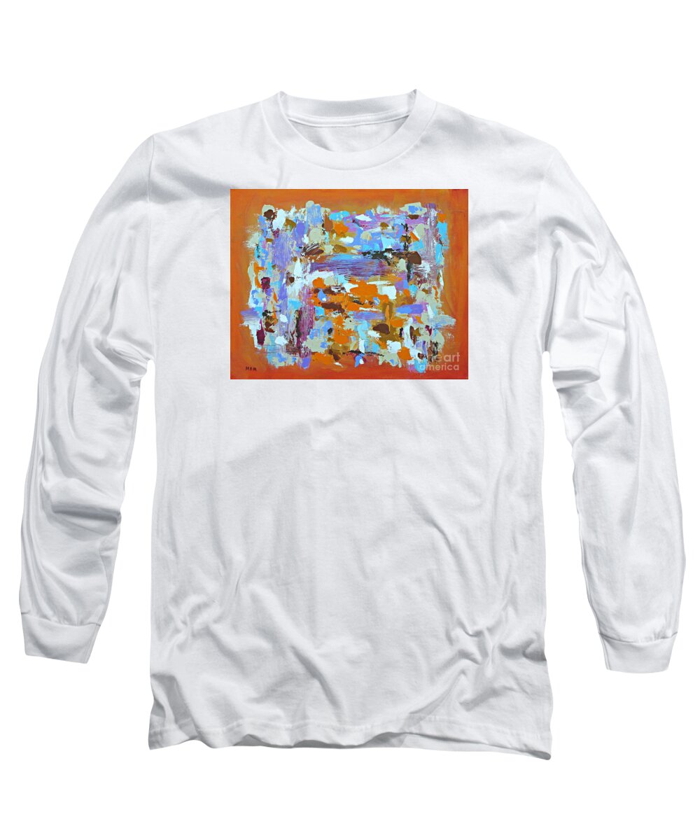 Abstract Art Long Sleeve T-Shirt featuring the painting Clarity by Mary Mirabal