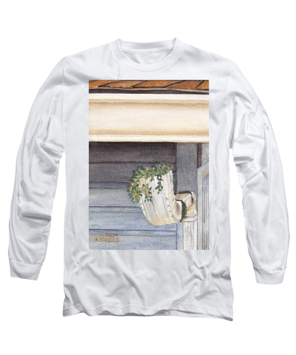 Gutter Long Sleeve T-Shirt featuring the painting Climbing Out Of The Gutter by Ken Powers