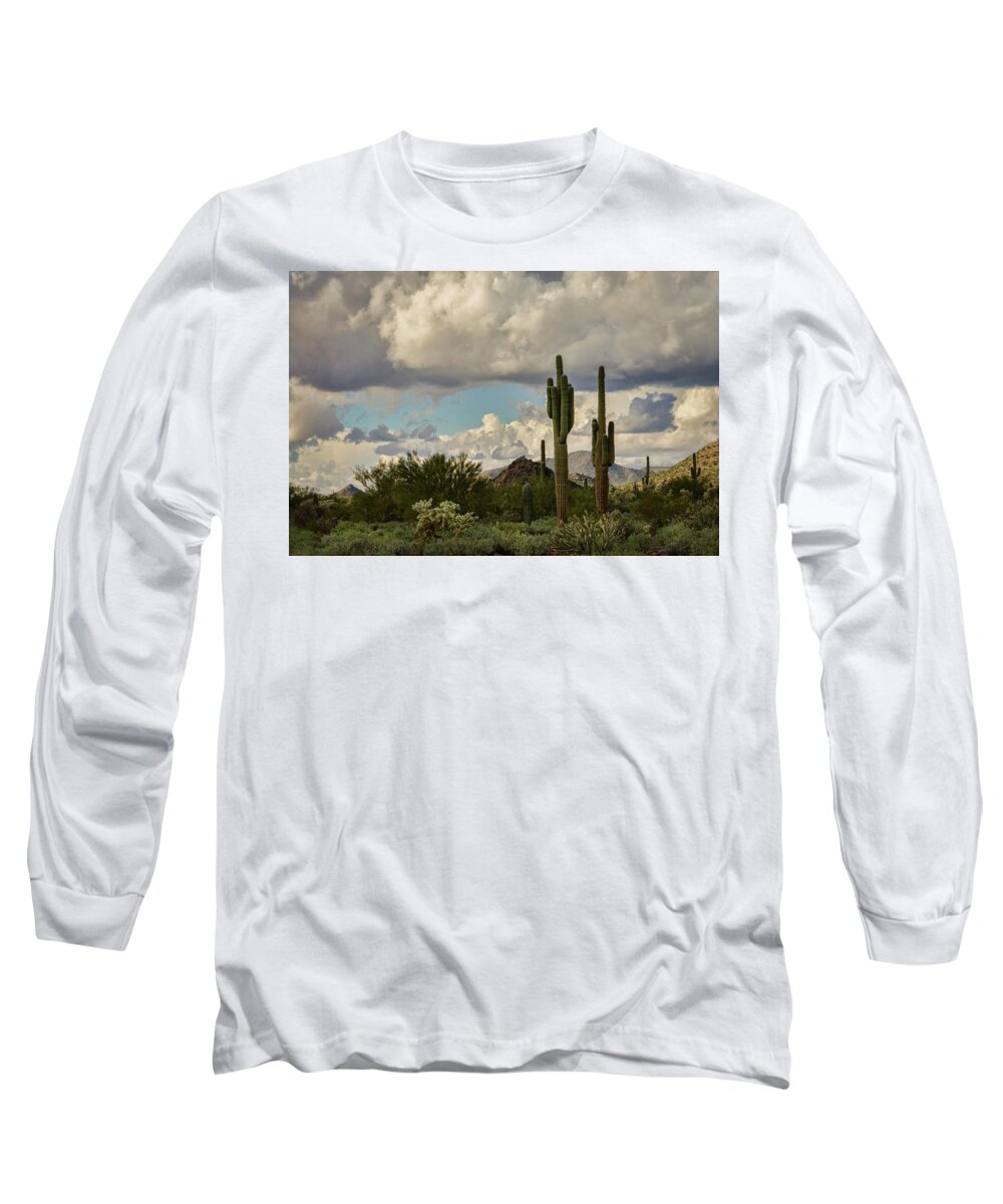 Sonoran Desert Long Sleeve T-Shirt featuring the photograph Clouds Rolling In by Saija Lehtonen