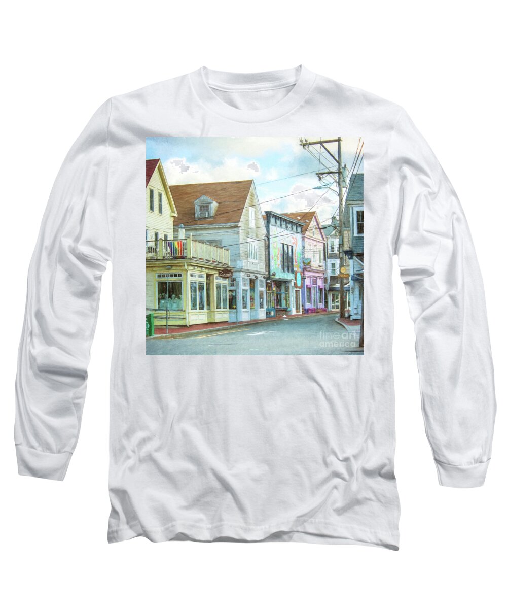 Provincetown Long Sleeve T-Shirt featuring the photograph Commercial St #1 by Michael James