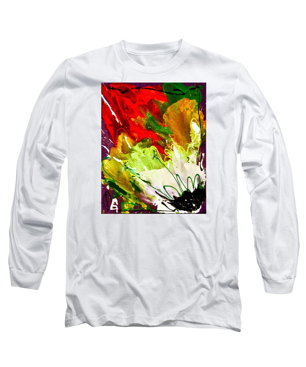 Acrylic Long Sleeve T-Shirt featuring the painting Connection by Maria Iurescia