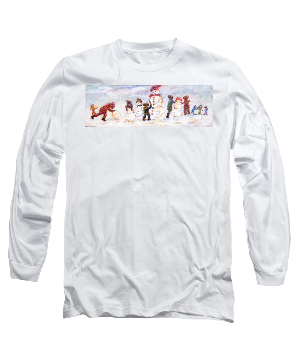 Figurative Long Sleeve T-Shirt featuring the painting Creating Friends by Naomi Gerrard