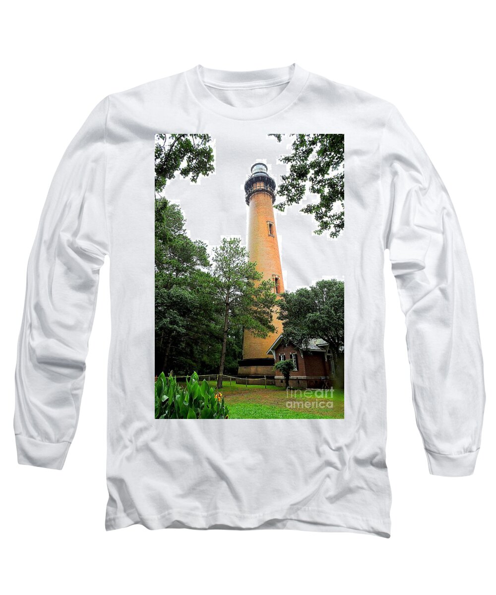 Art Long Sleeve T-Shirt featuring the photograph Currituck Beach Lighthouse by Shelia Kempf