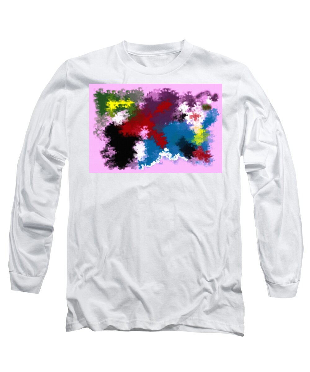 Abstract Long Sleeve T-Shirt featuring the digital art Death Of Discrimination by Donna Blackhall