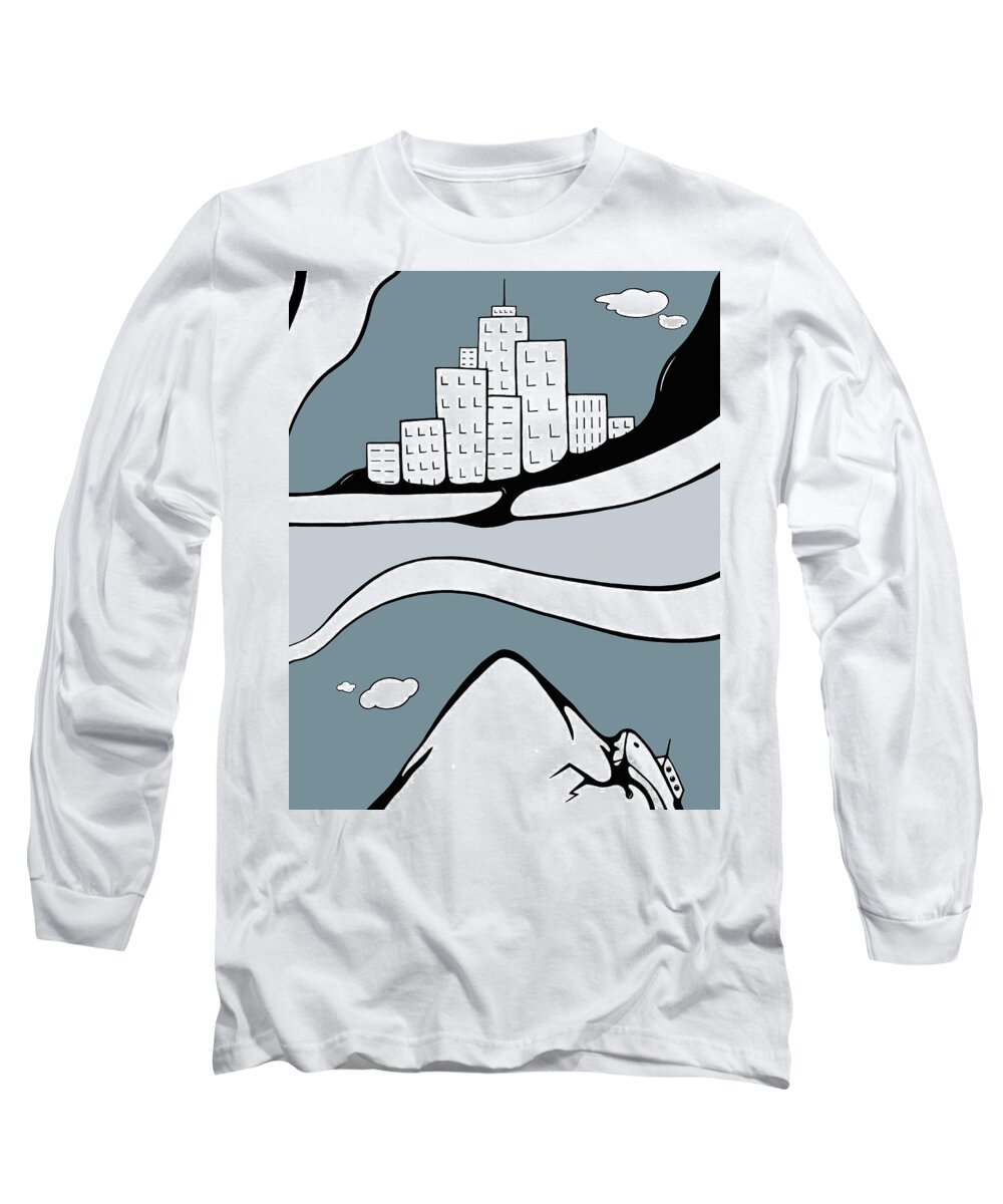Climate Change Long Sleeve T-Shirt featuring the drawing Decoy by Craig Tilley