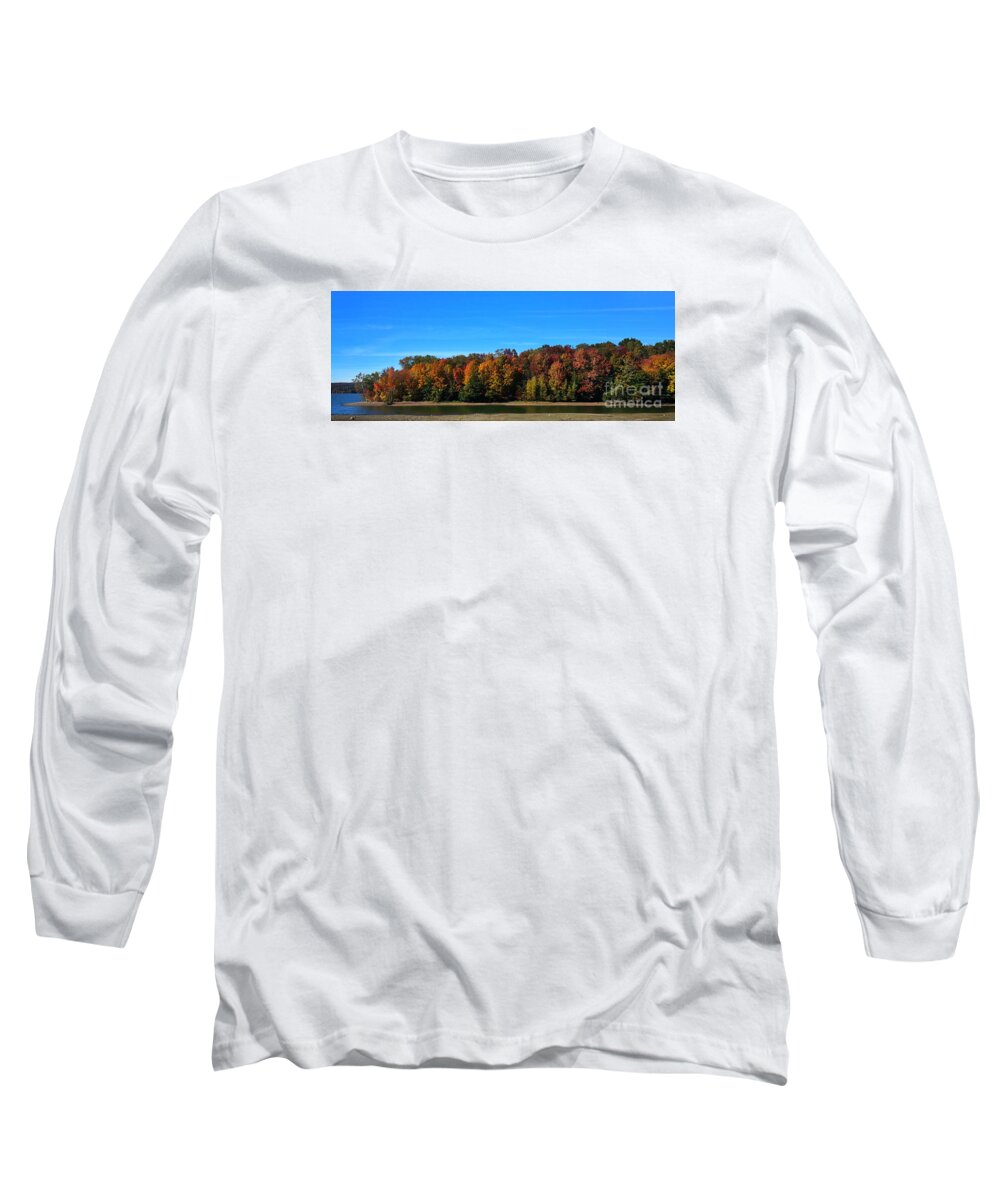 Diane Berry Long Sleeve T-Shirt featuring the photograph Delta Lake State Park Foliage by Diane E Berry