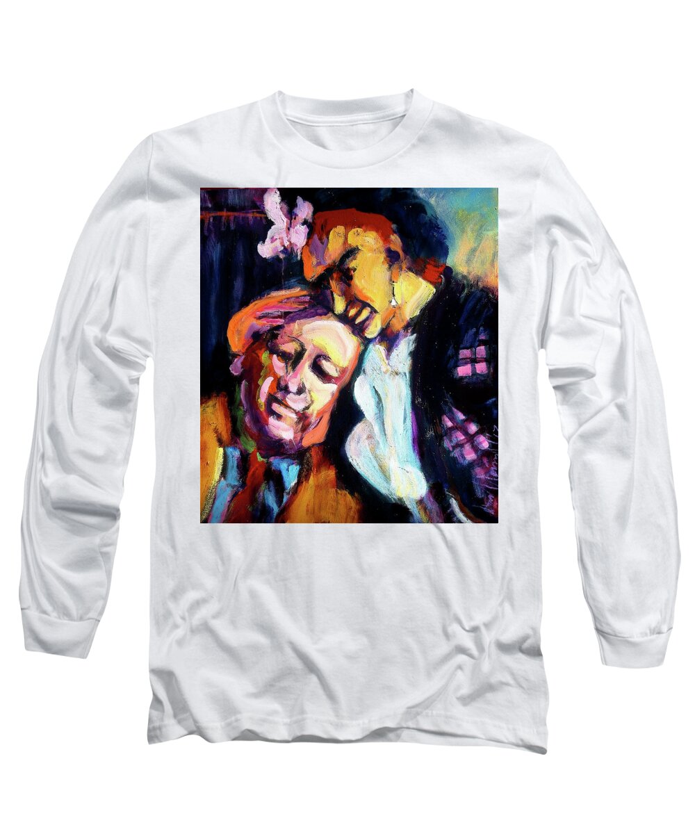 Artists Long Sleeve T-Shirt featuring the painting Diego and Frida by Les Leffingwell