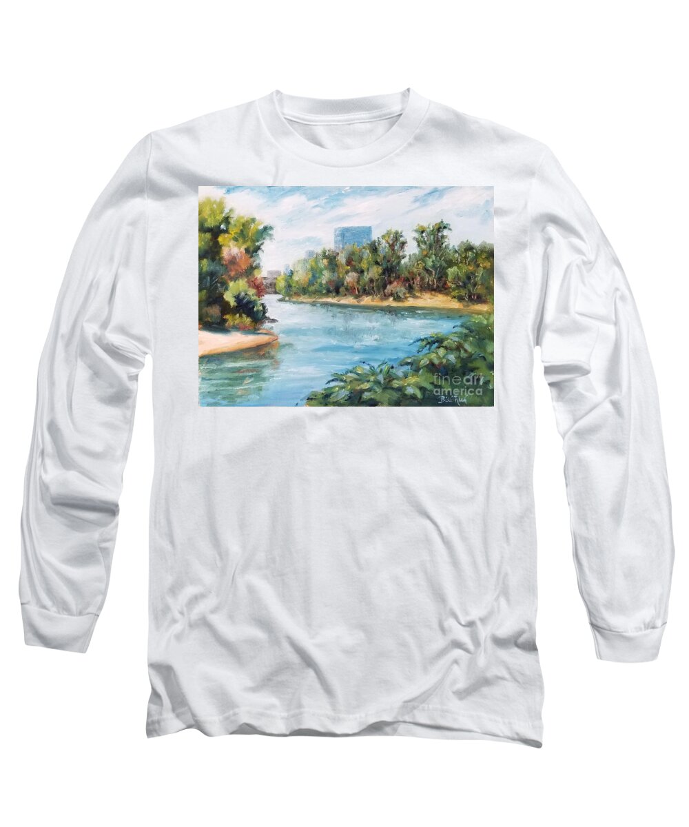 Landscape Long Sleeve T-Shirt featuring the painting Discovery Park by William Reed