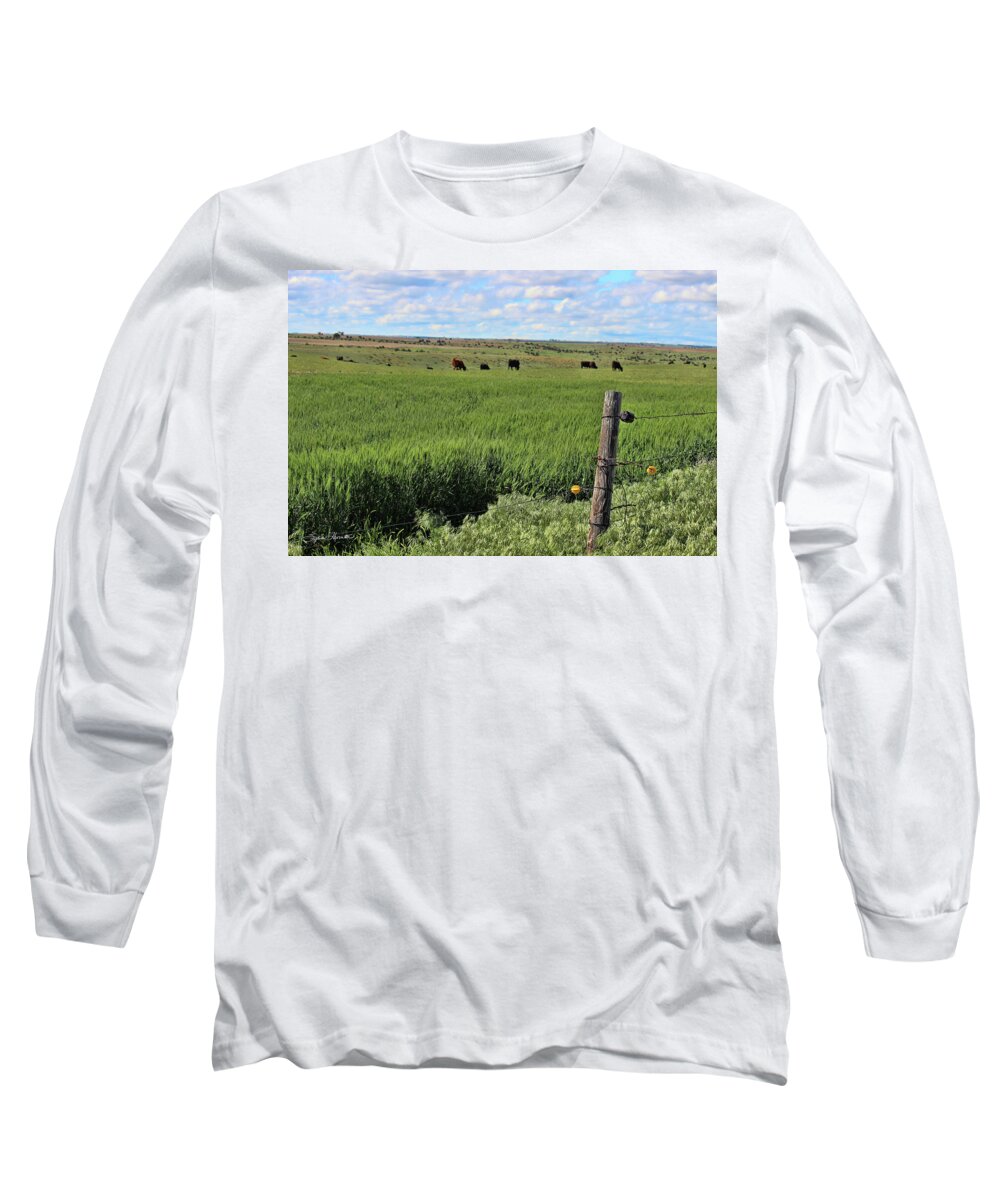 Nebraska Long Sleeve T-Shirt featuring the photograph Don't Fence Me In by Sylvia Thornton