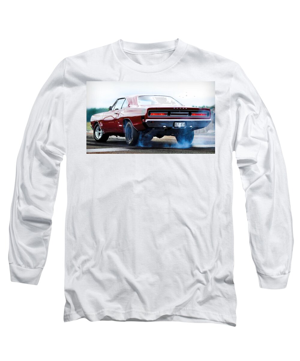 Drag Racing Long Sleeve T-Shirt featuring the photograph Drag Racing by Jackie Russo