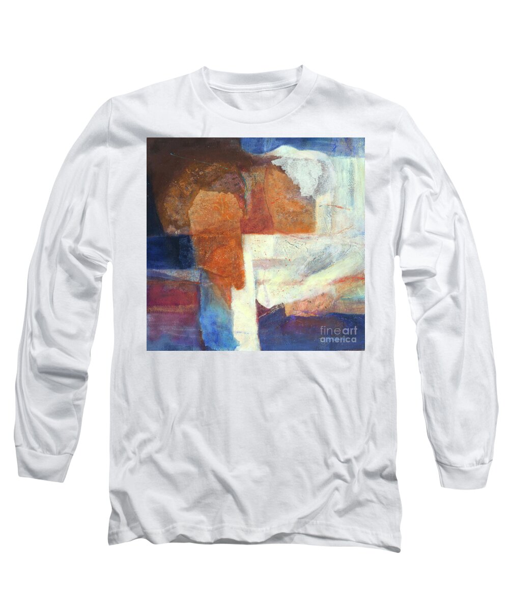 Acrylic Long Sleeve T-Shirt featuring the mixed media Ebb and Flow by Lynne Reichhart