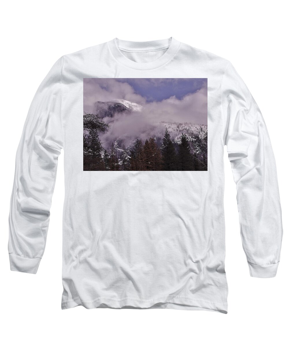 El Capitan Long Sleeve T-Shirt featuring the photograph El Capitan With Sun by Phyllis Spoor
