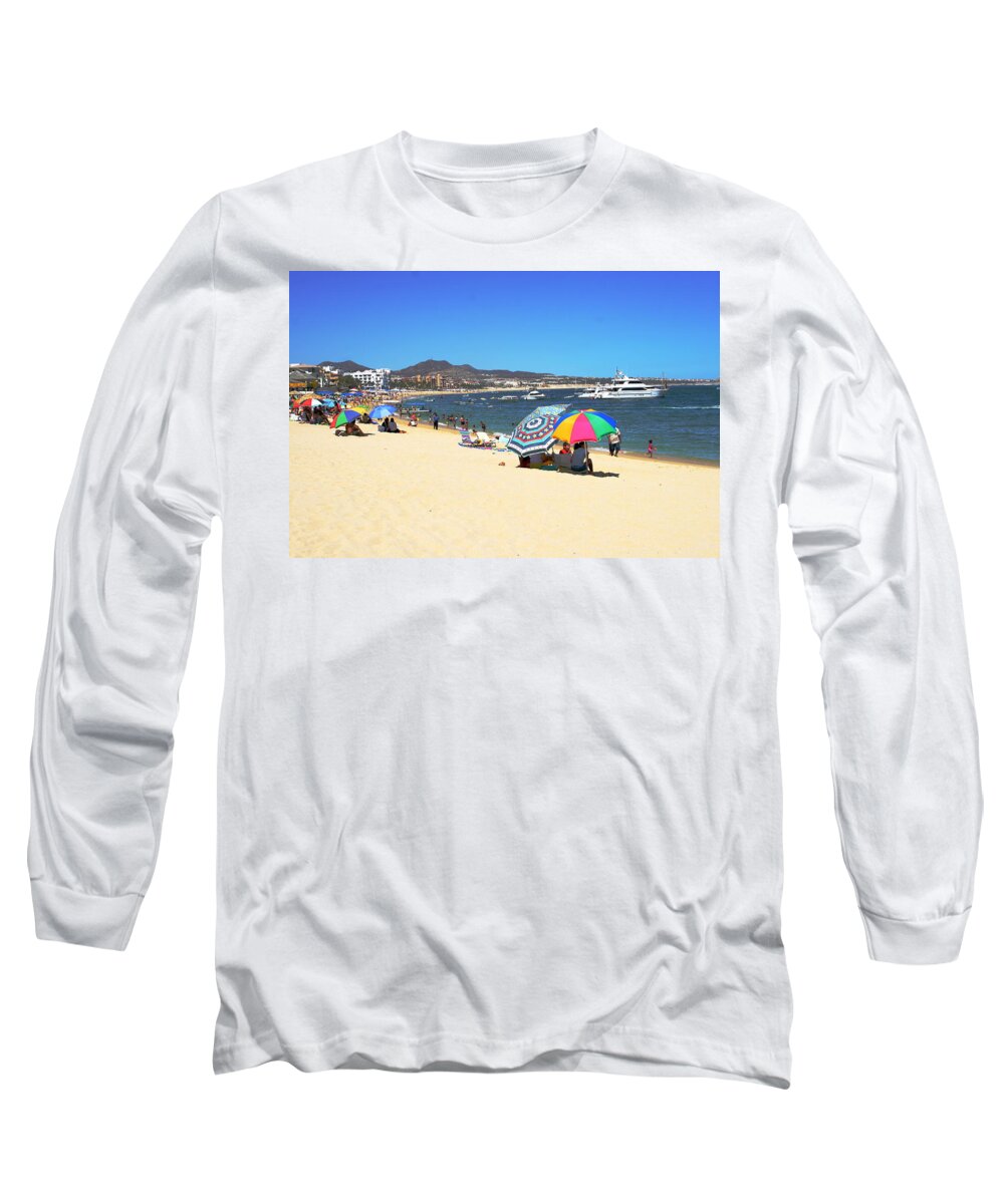 Cabo San Lucas Long Sleeve T-Shirt featuring the photograph El Medano Beach, Baja, MX by Robert McKinstry