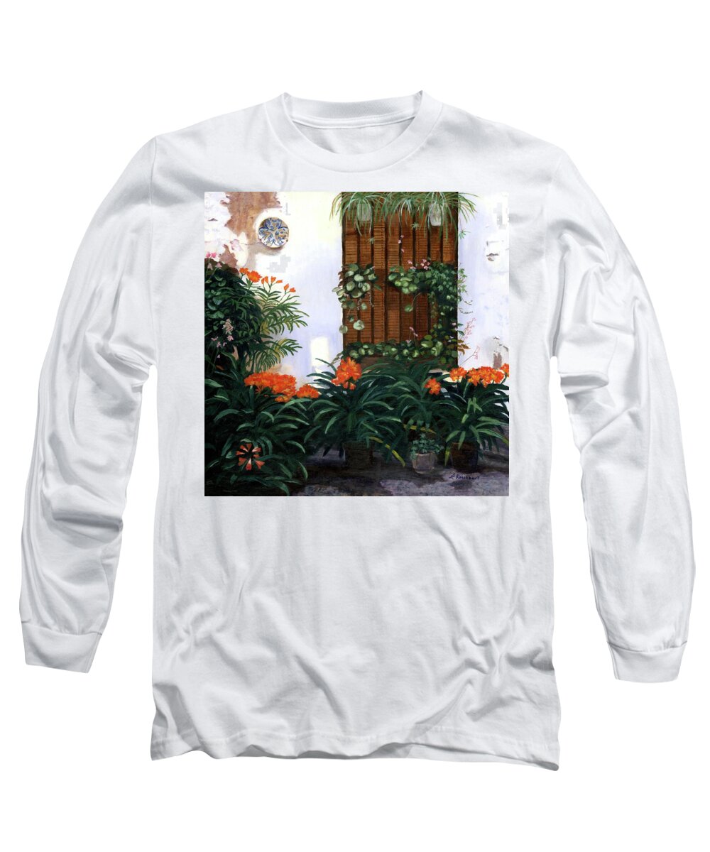 Spain Long Sleeve T-Shirt featuring the painting Espana by Lynne Reichhart