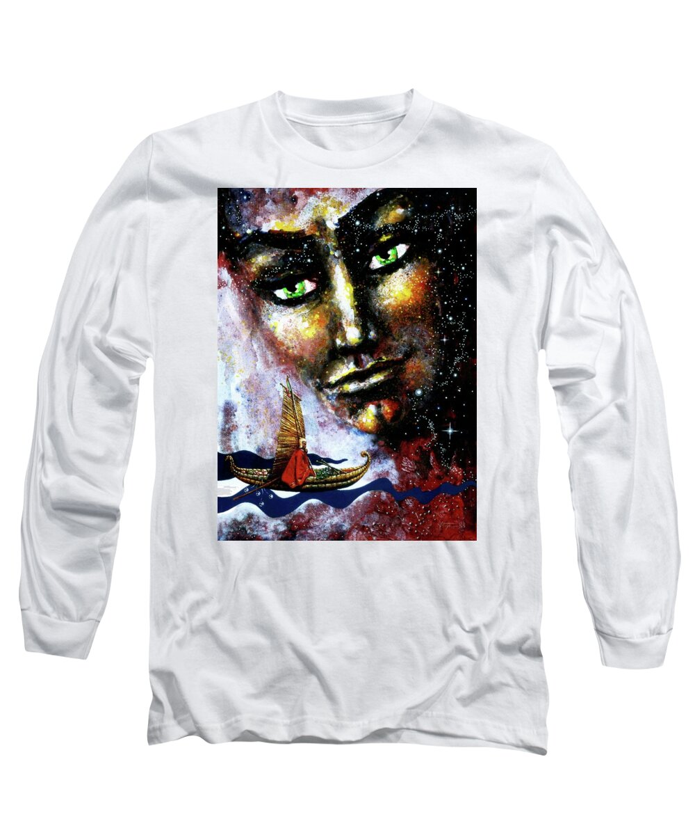 Voyager Long Sleeve T-Shirt featuring the painting Eternal Voyage by Hartmut Jager