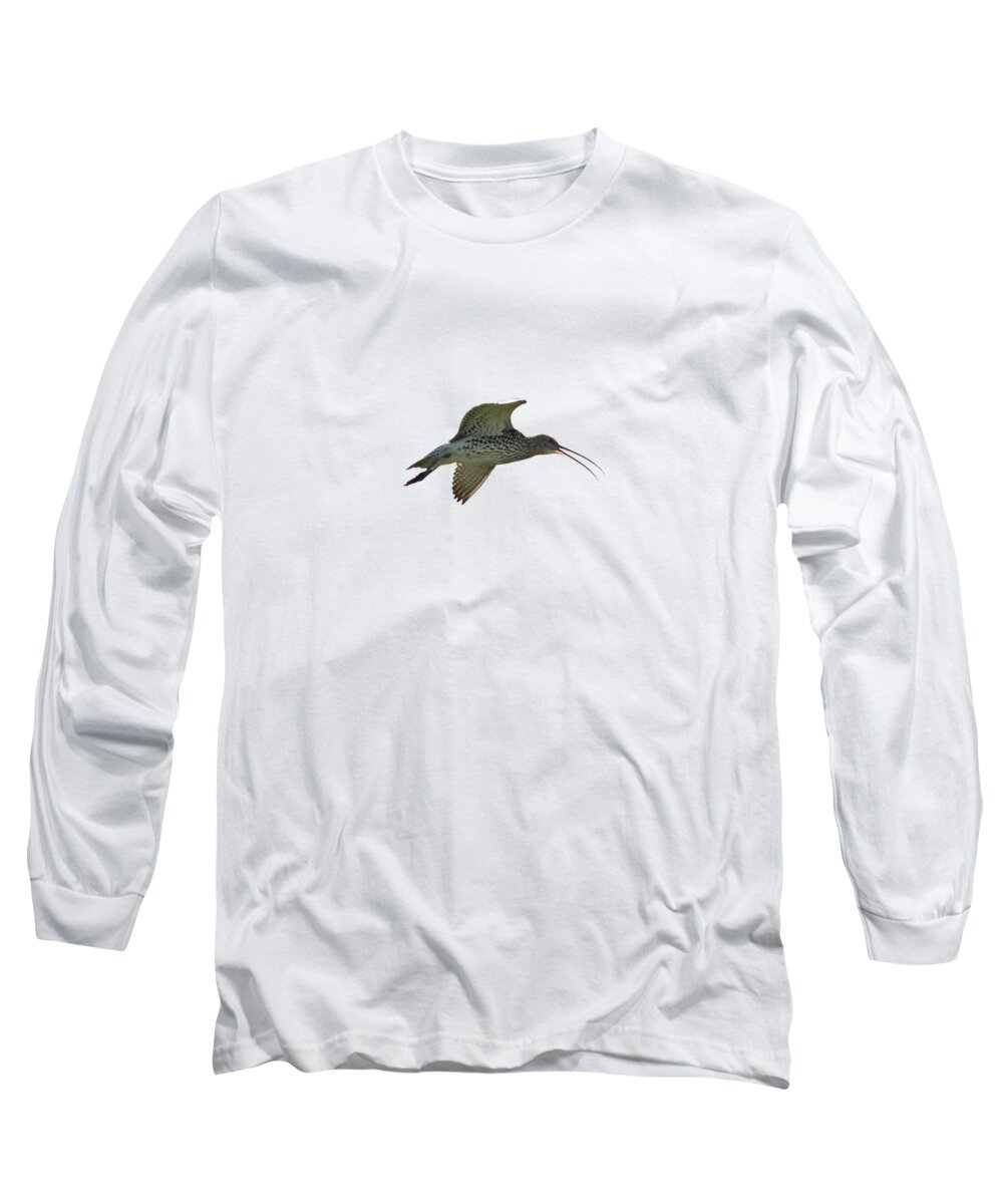 Eurasian Curlew Long Sleeve T-Shirt featuring the photograph Eurasian curlew transparent by Jouko Lehto