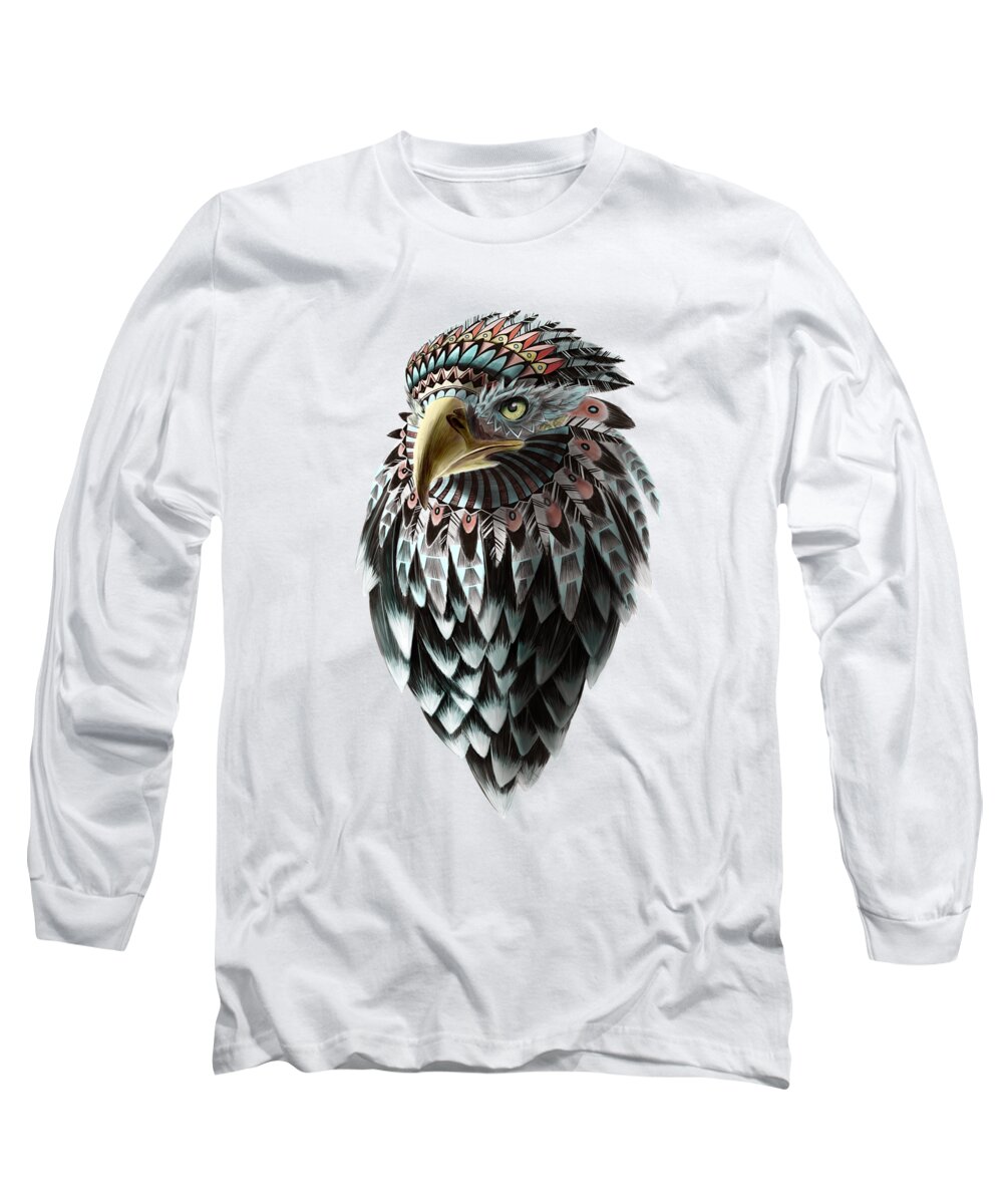 Fantasy Art Long Sleeve T-Shirt featuring the painting Fantasy Eagle by Sassan Filsoof