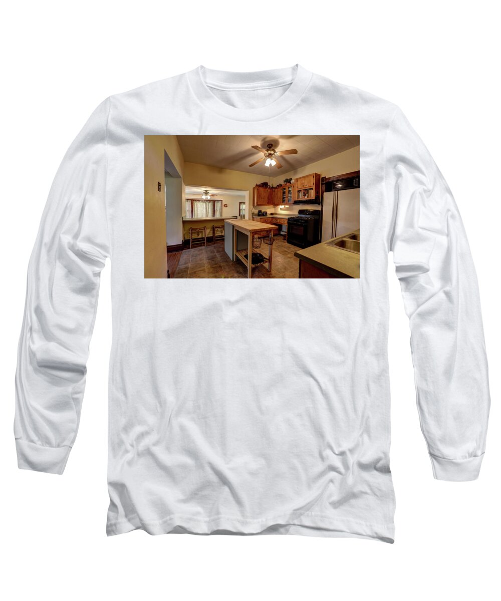 Kitchen Long Sleeve T-Shirt featuring the photograph Farm Kitchen by Jeff Kurtz