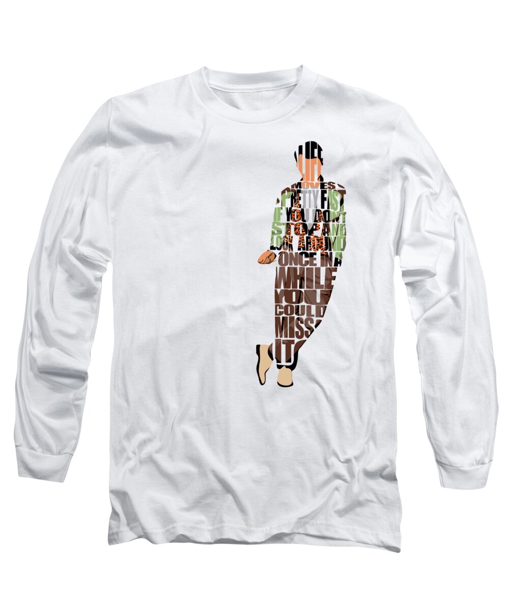 Ferris Bueller Long Sleeve T-Shirt featuring the digital art Ferris Bueller's Day Off by Inspirowl Design
