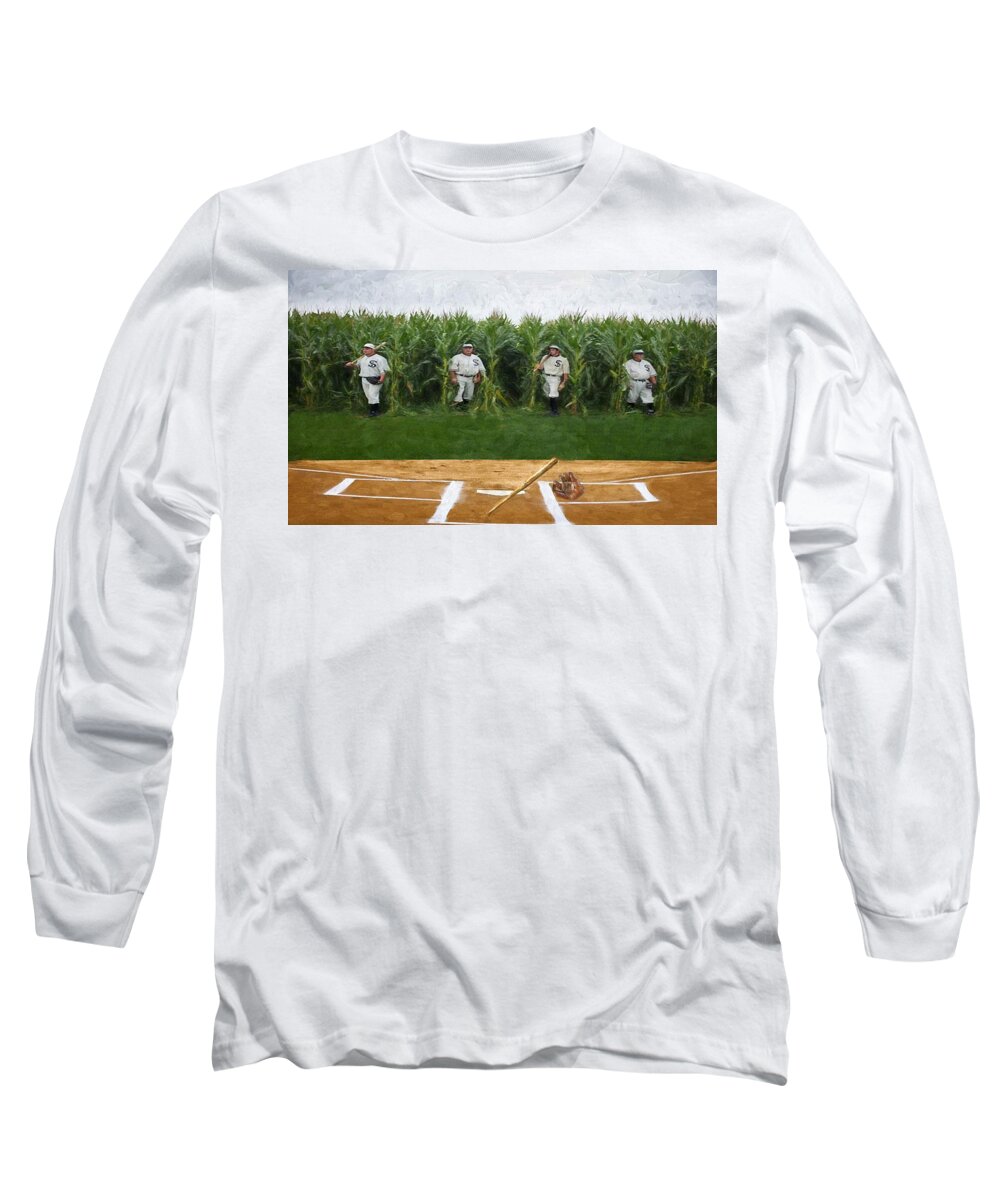 Field Of Dreams Long Sleeve T-Shirt featuring the painting Field of Dreams by Pat Cook