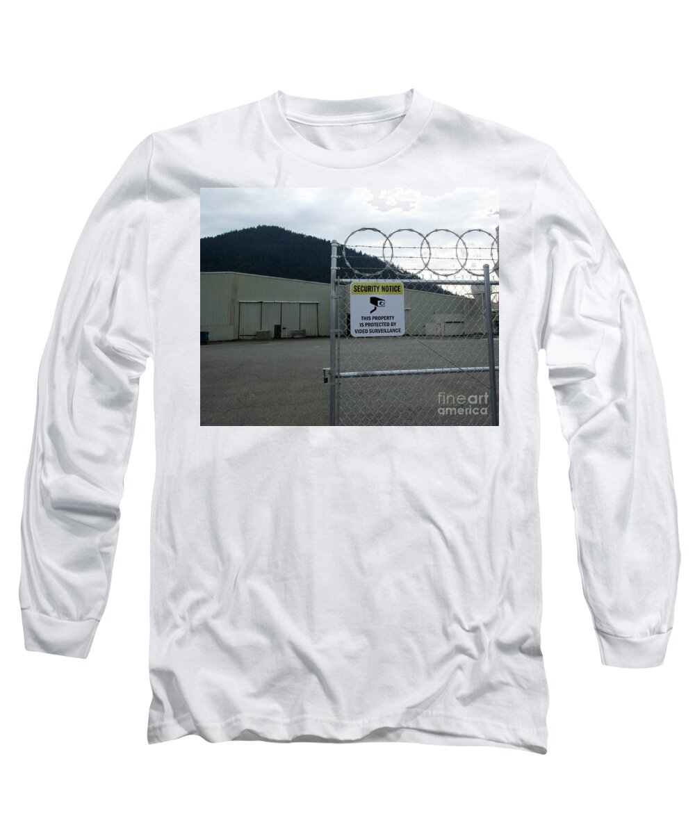 Four Long Sleeve T-Shirt featuring the photograph Four doors Four Spirals and One Lock by Marie Neder