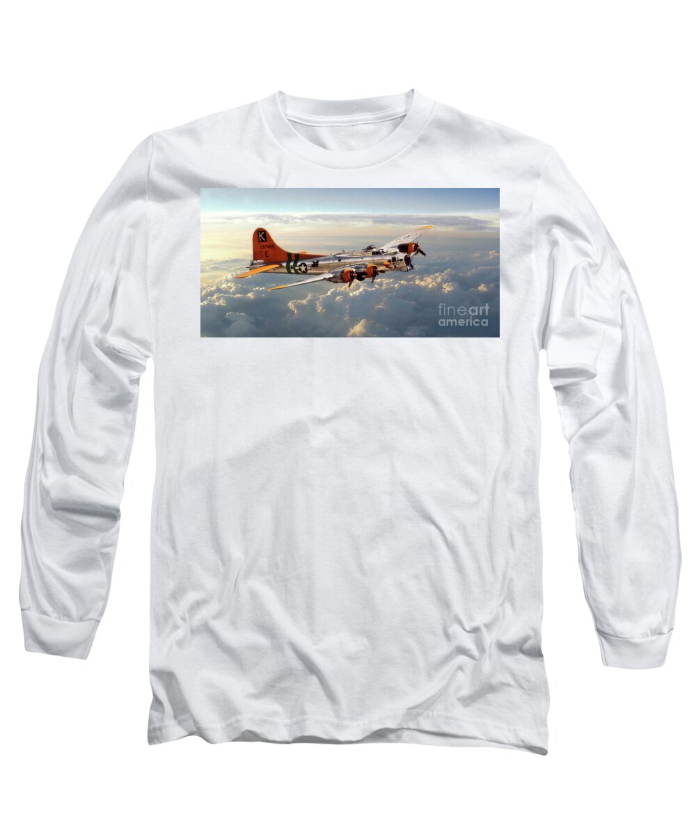 B17 Long Sleeve T-Shirt featuring the digital art Fuddy Duddy by Airpower Art