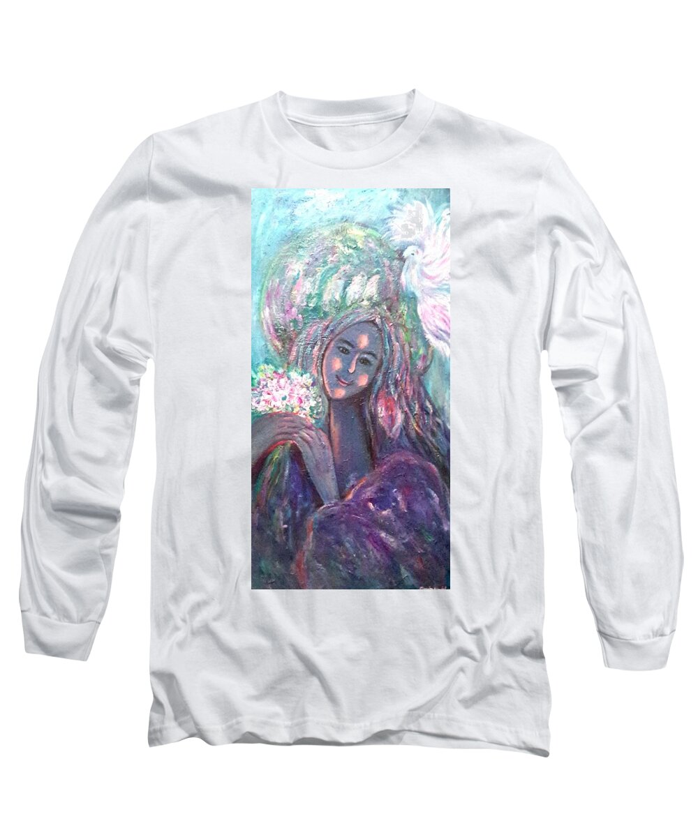  Long Sleeve T-Shirt featuring the painting Given true love by Wanvisa Klawklean