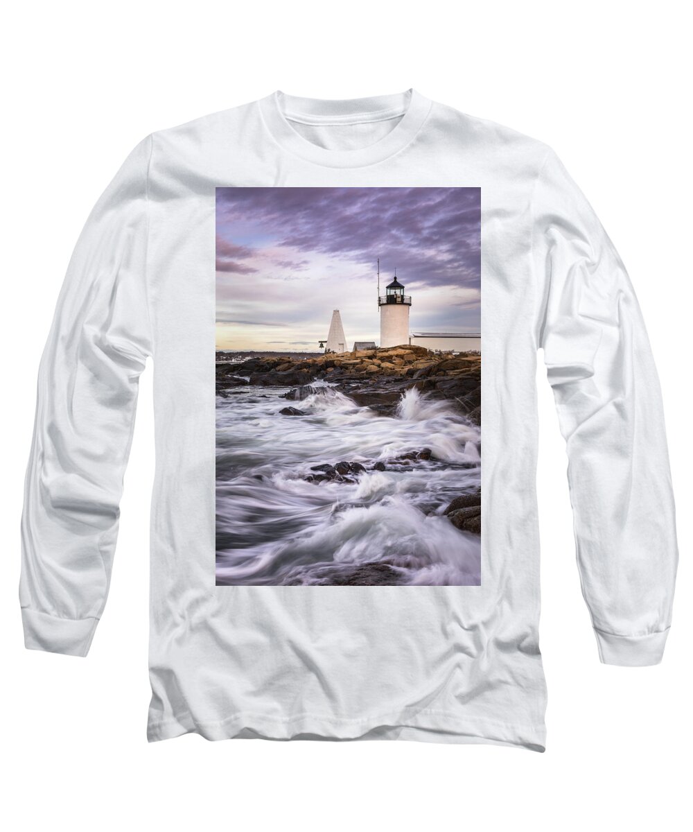Maine Long Sleeve T-Shirt featuring the photograph Goat Island Lighhouse by Colin Chase